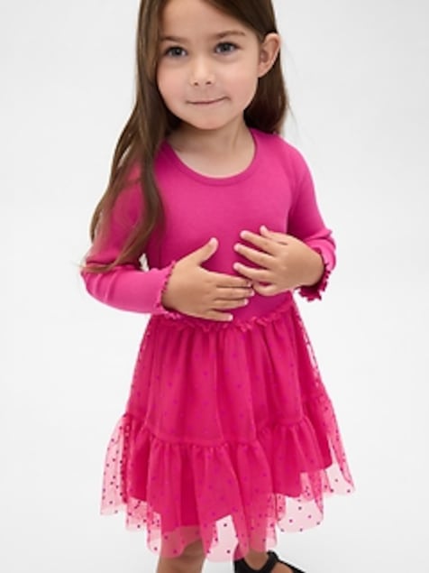 Baby & Toddler Mixed Media Tulle Dress