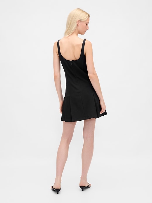 Image number 2 showing, Square-Neck Pleated Mini Dress