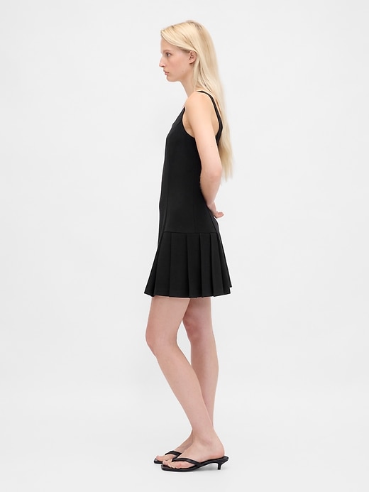 Image number 3 showing, Square-Neck Pleated Mini Dress