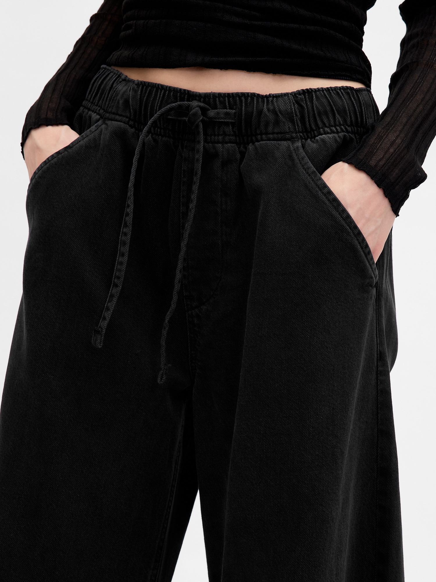 Женские джинсы Gap Mid Rise UltraSoft Easy Horseshoe, цвет: Чёрный — фото 7