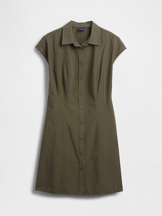 Image number 5 showing, Poplin Seamed Shirtdress