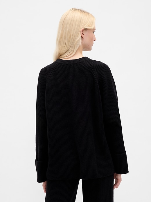 Image number 3 showing, CashSoft Shaker-Stitch Boyfriend Sweater