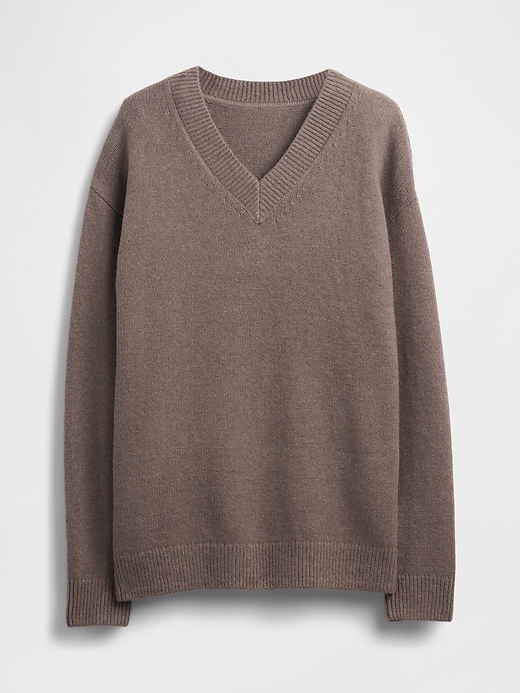 Image number 5 showing, CashSoft Oversized V-Neck Sweater