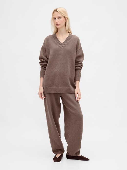 Image number 2 showing, CashSoft Oversized V-Neck Sweater