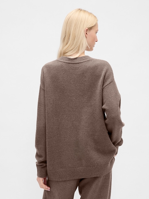 Image number 3 showing, CashSoft Oversized V-Neck Sweater