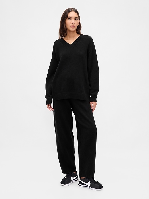 Image number 2 showing, CashSoft Oversized V-Neck Sweater