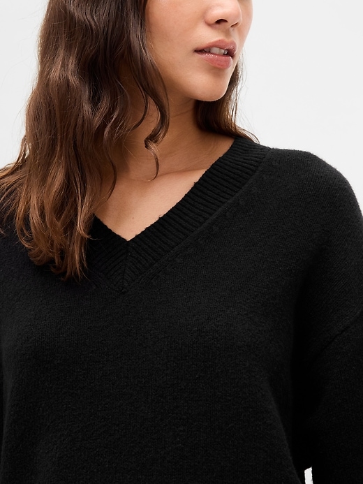 Image number 4 showing, CashSoft Oversized V-Neck Sweater