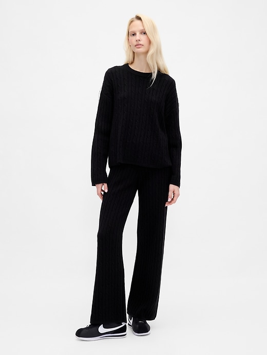 Image number 2 showing, CashSoft Oversized Cable-Knit Sweater
