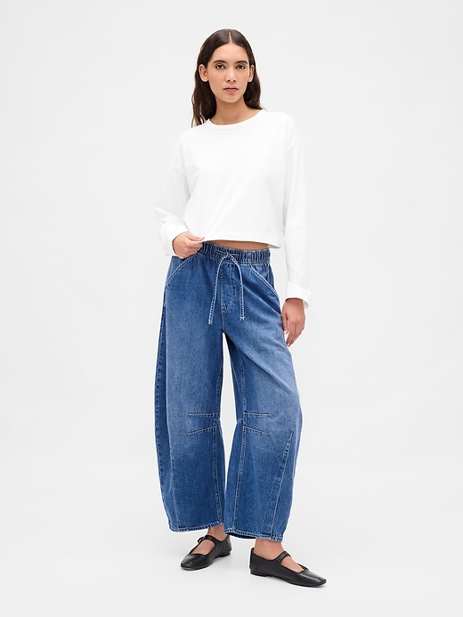 Image number 2 showing, Organic Cotton VintageSoft Heavyweight Crop T-Shirt