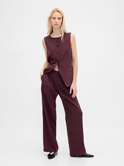 365 Low Rise Pleated Wide-Leg Trousers