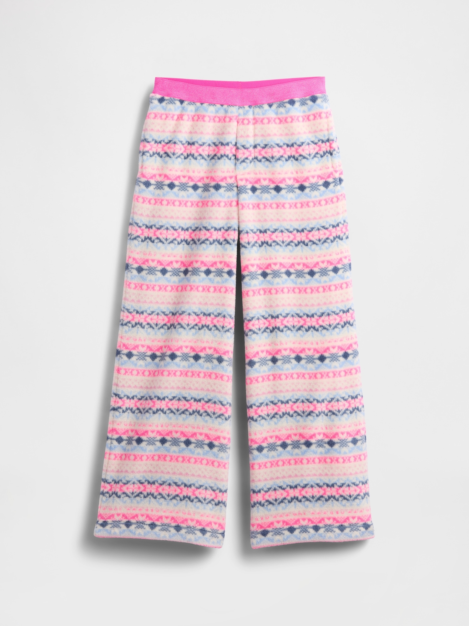 Kids Recycled Cozy PJ Pants - Multi Fairisle
