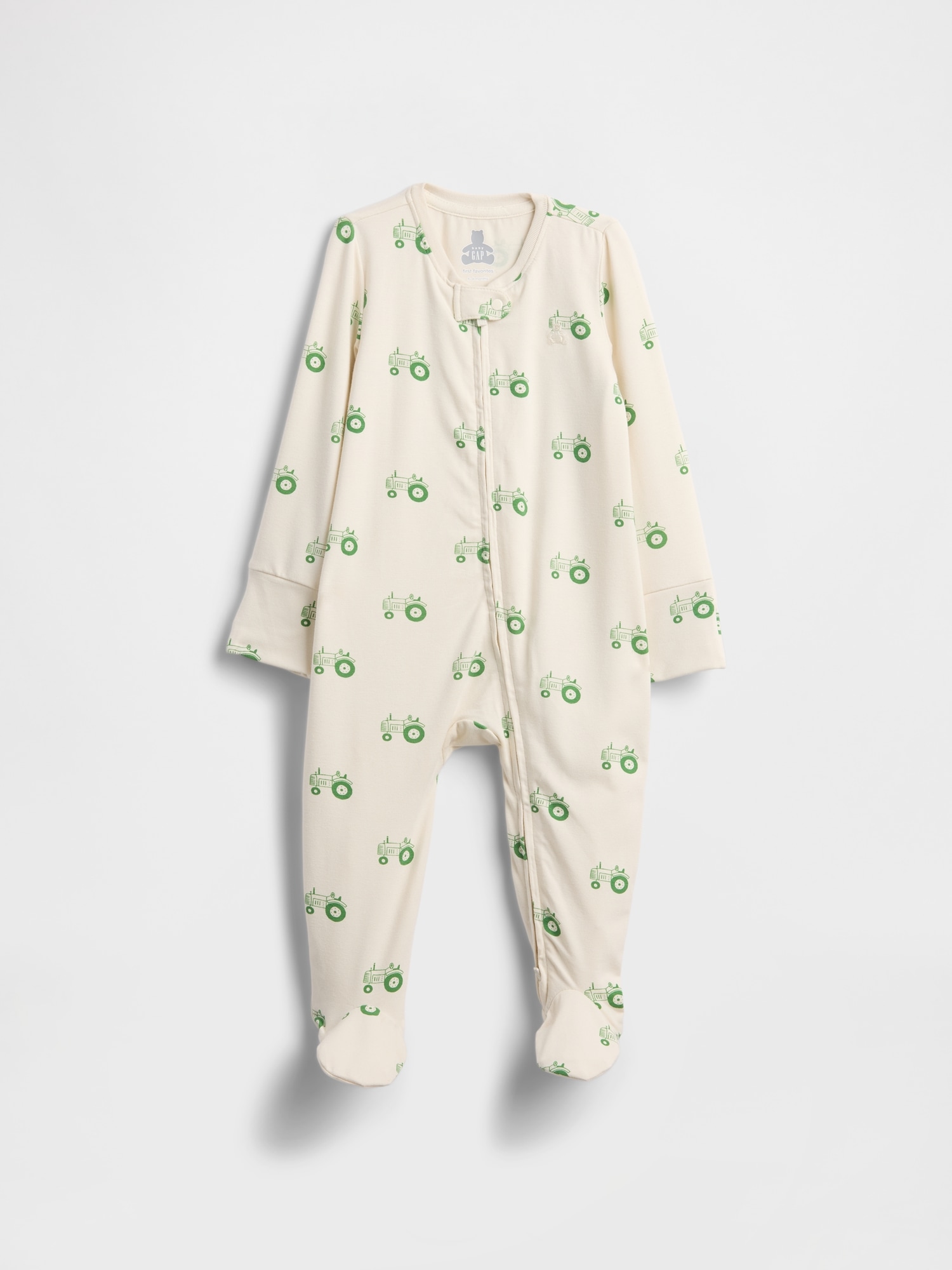 Gap Baby First Favorites Footed One-piece In Green