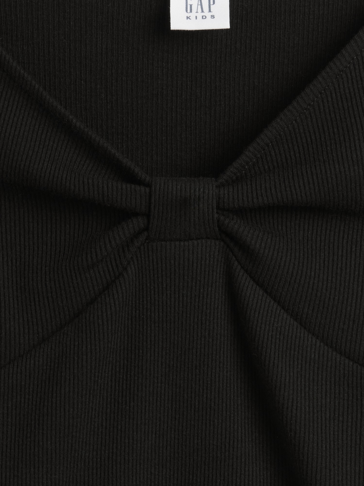 Детская футболка Gap Bow-Neck, цвет: Чёрный — фото 4