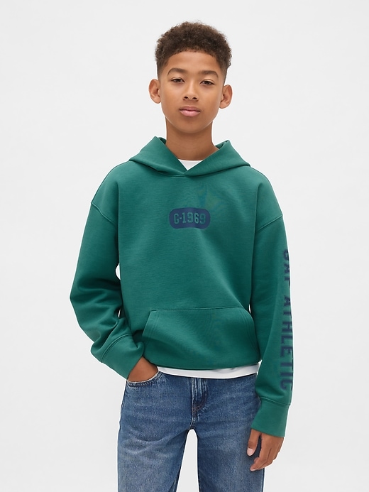 Image number 1 showing, Kids GapFit Tech Quick-Dry Logo Hoodie