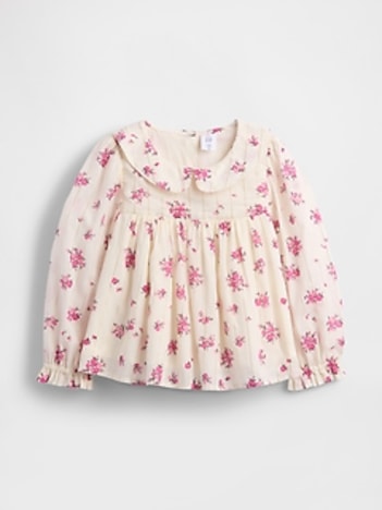 Baby & Toddler Puff-Sleeve Floral Top
