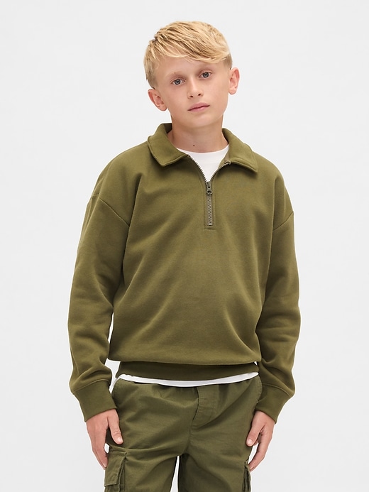 Image number 1 showing, Kids VintageSoft Quarter-Zip Pullover