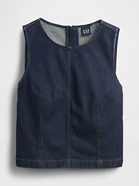 Denim Crop Shell Tank Top