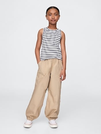 Kids Poplin Baggy Joggers