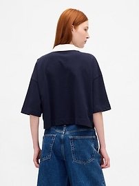 Organic Cotton VintageSoft Heavyweight Crop Polo Shirt