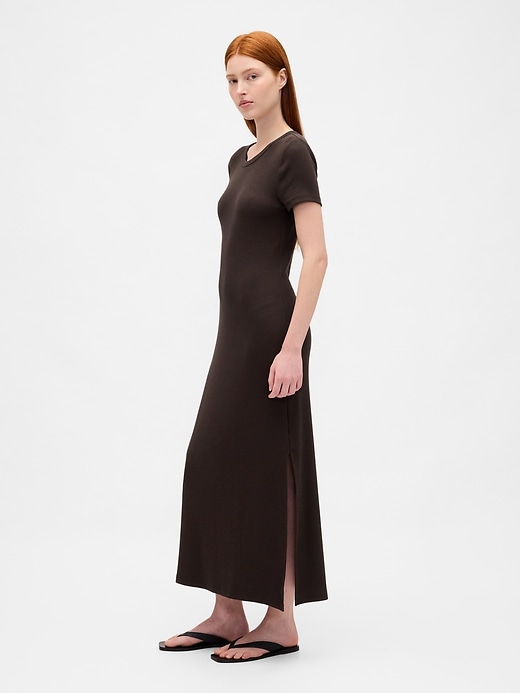 Image number 3 showing, Modern Rib Maxi T-Shirt Dress