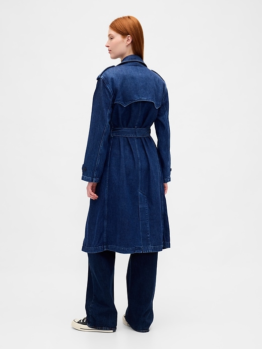Image number 3 showing, UltraSoft Denim Trench Coat