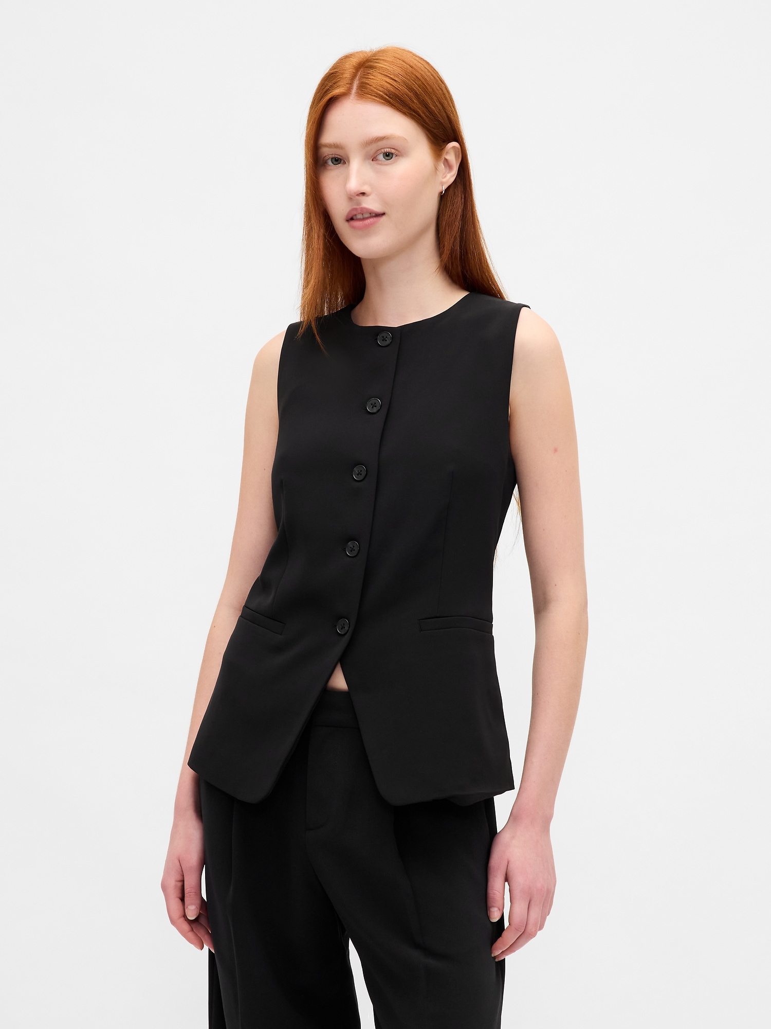 Gap High-neck Vest In Black