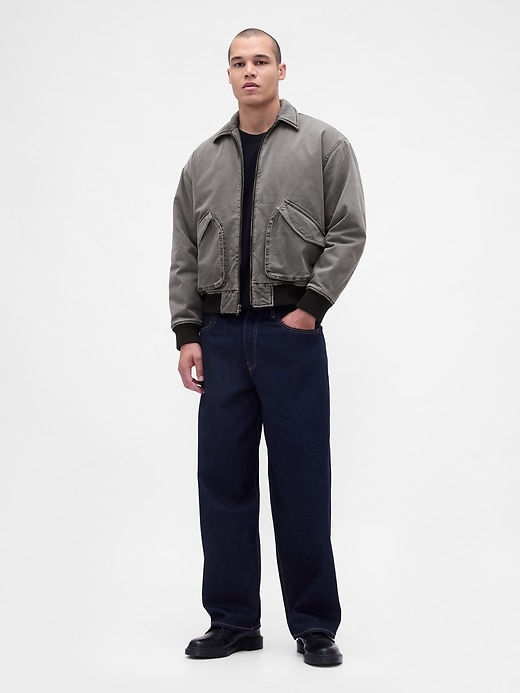 Image number 2 showing, Washed Twill Bomber Jacket