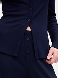 Mini Rib Wide-Leg PJ Pants