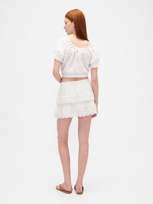 Image number 2 showing, Eyelet Ruffle Mini Skort