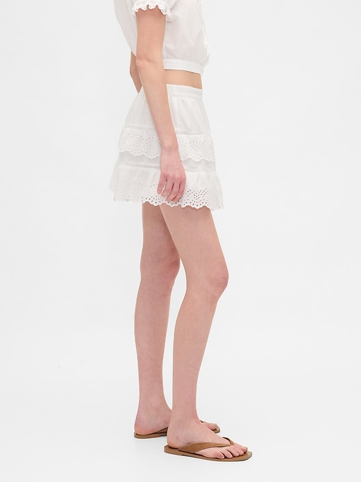 Image number 3 showing, Eyelet Ruffle Mini Skort