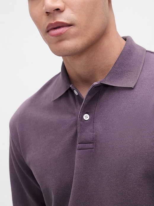 Image number 4 showing, Relaxed Pique Polo Shirt
