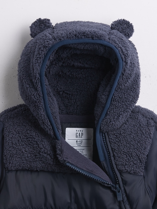 Image number 3 showing, Baby Lightweight Puffer One-Piece