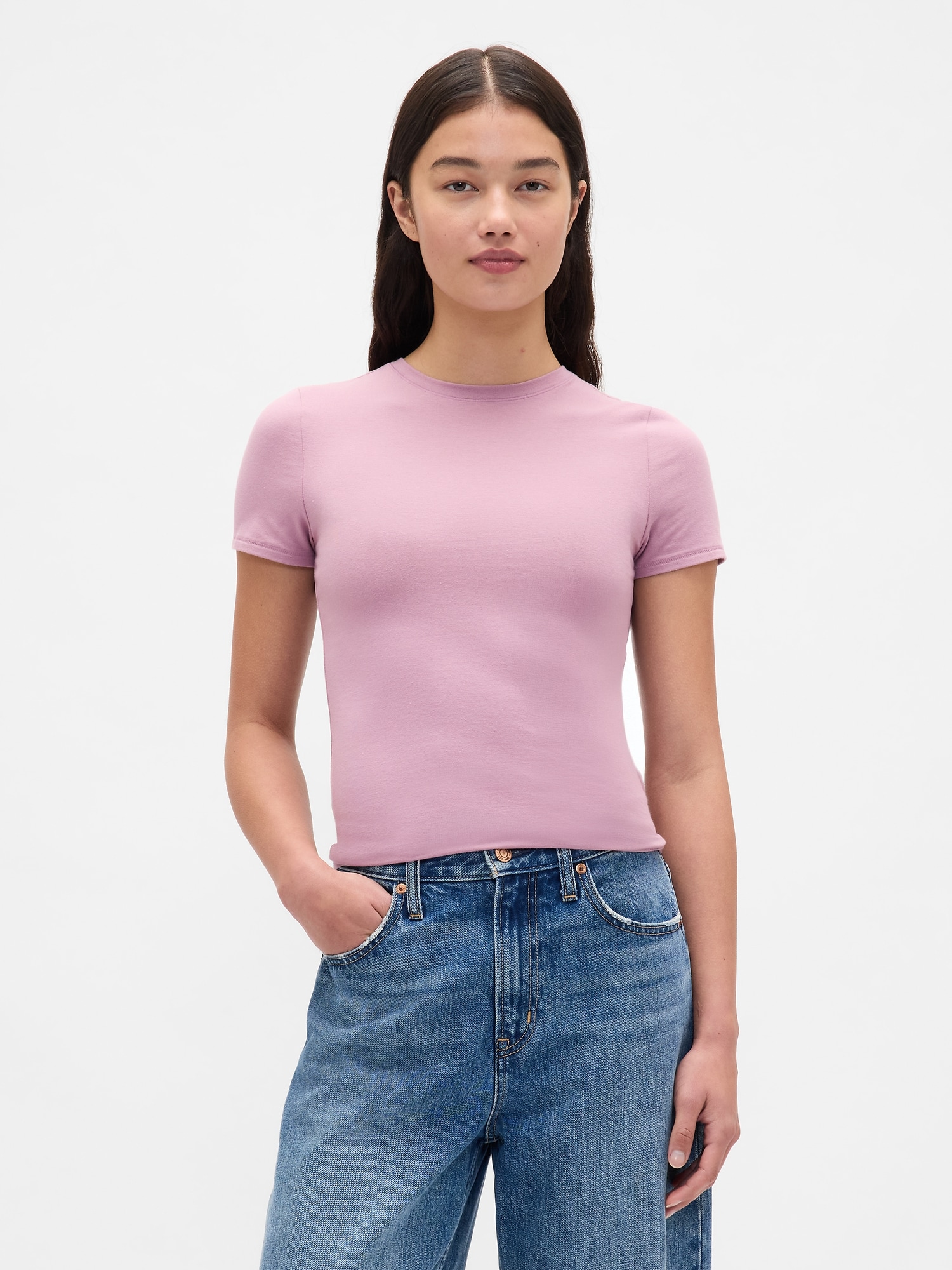 CloseKnit Jersey T-Shirt - Pink