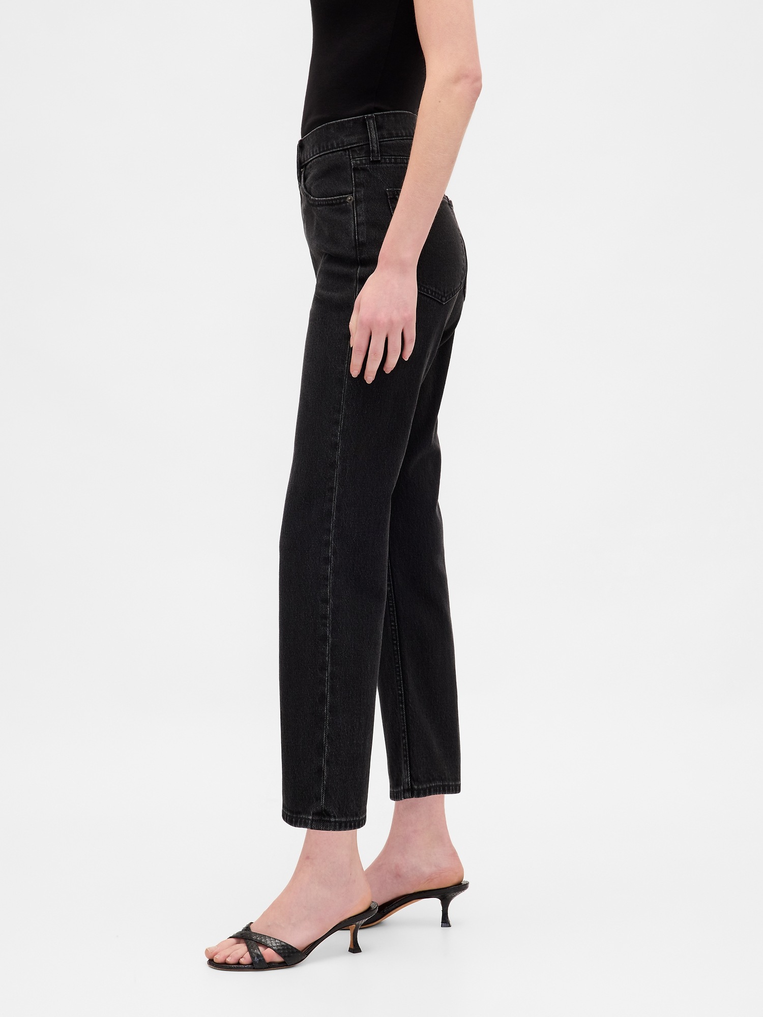 Женские джинсы Gap High Rise ’90s Slim Straight Crop Jeans — фото 3