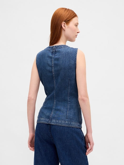 Image number 3 showing, UltraSoft Denim Longline Vest