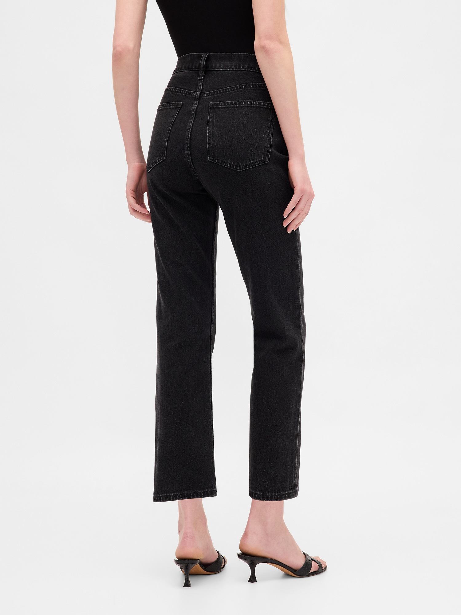 Женские джинсы Gap High Rise ’90s Slim Straight Crop Jeans — фото 4
