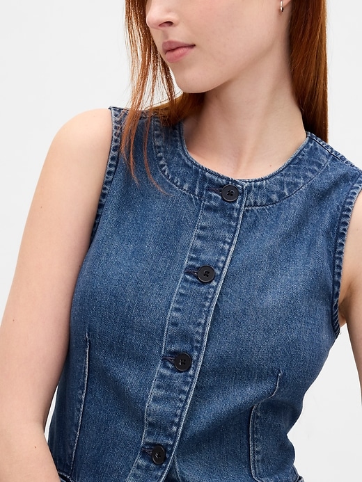 Image number 4 showing, UltraSoft Denim Longline Vest