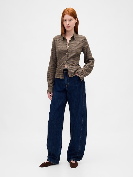 Image number 2 showing, Flannel Fitted Plaid Shirt