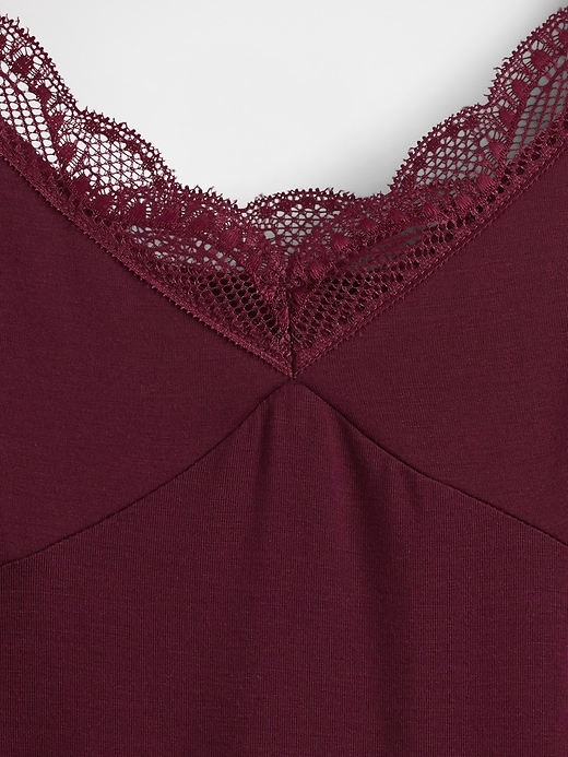 Image number 2 showing, Modal Lace-Trim PJ Dress