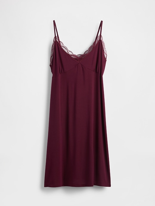 Image number 4 showing, Modal Lace-Trim PJ Dress
