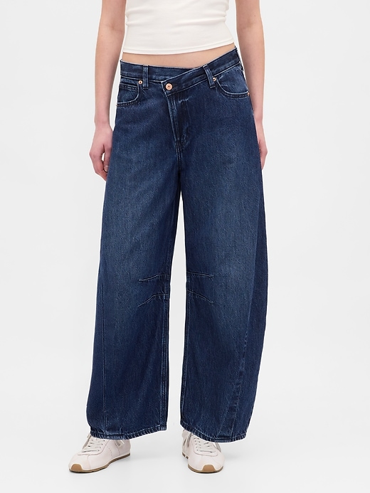 High Rise Knit Horseshoe Jeans