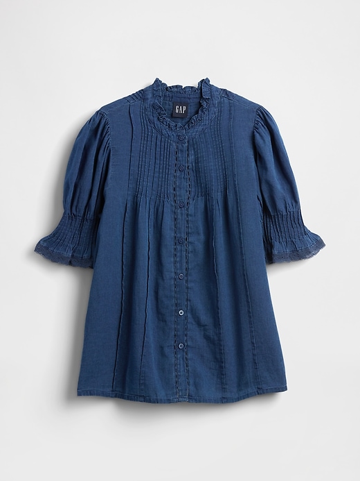 Image number 5 showing, Ruffle Pintuck Shirt