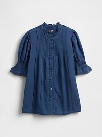 Ruffle Pintuck Shirt