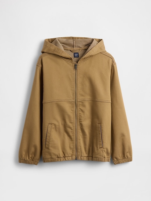 2 of 8 showing, with the color Mission tan of product Kids Knit Denim Jacket