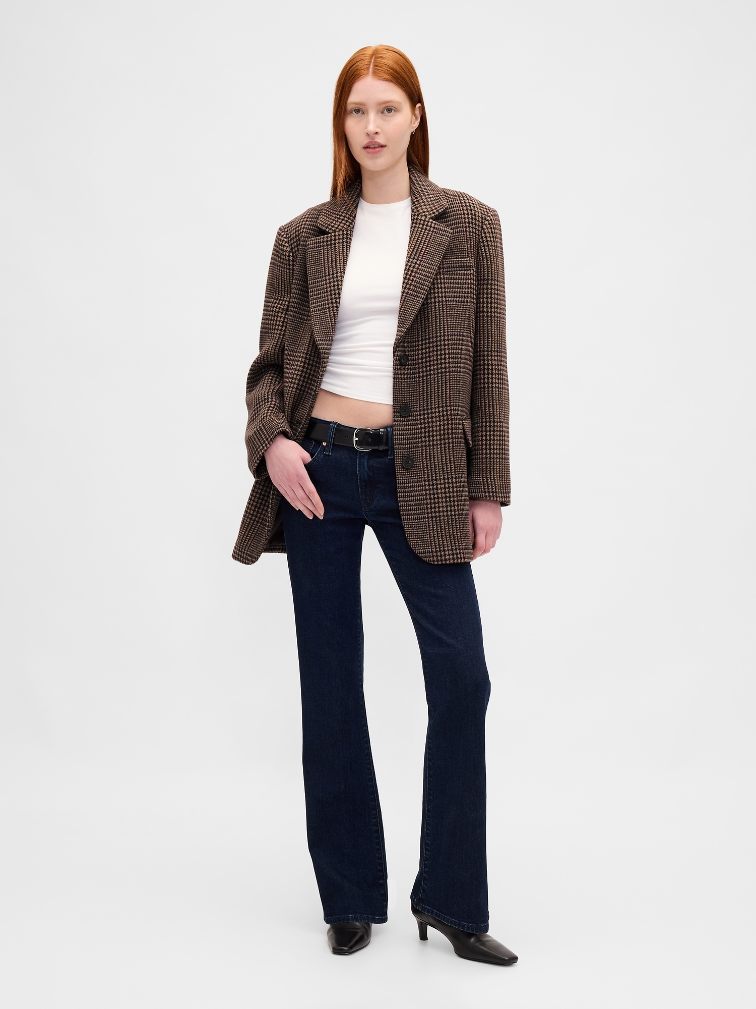 Relaxed Houndstooth Blazer