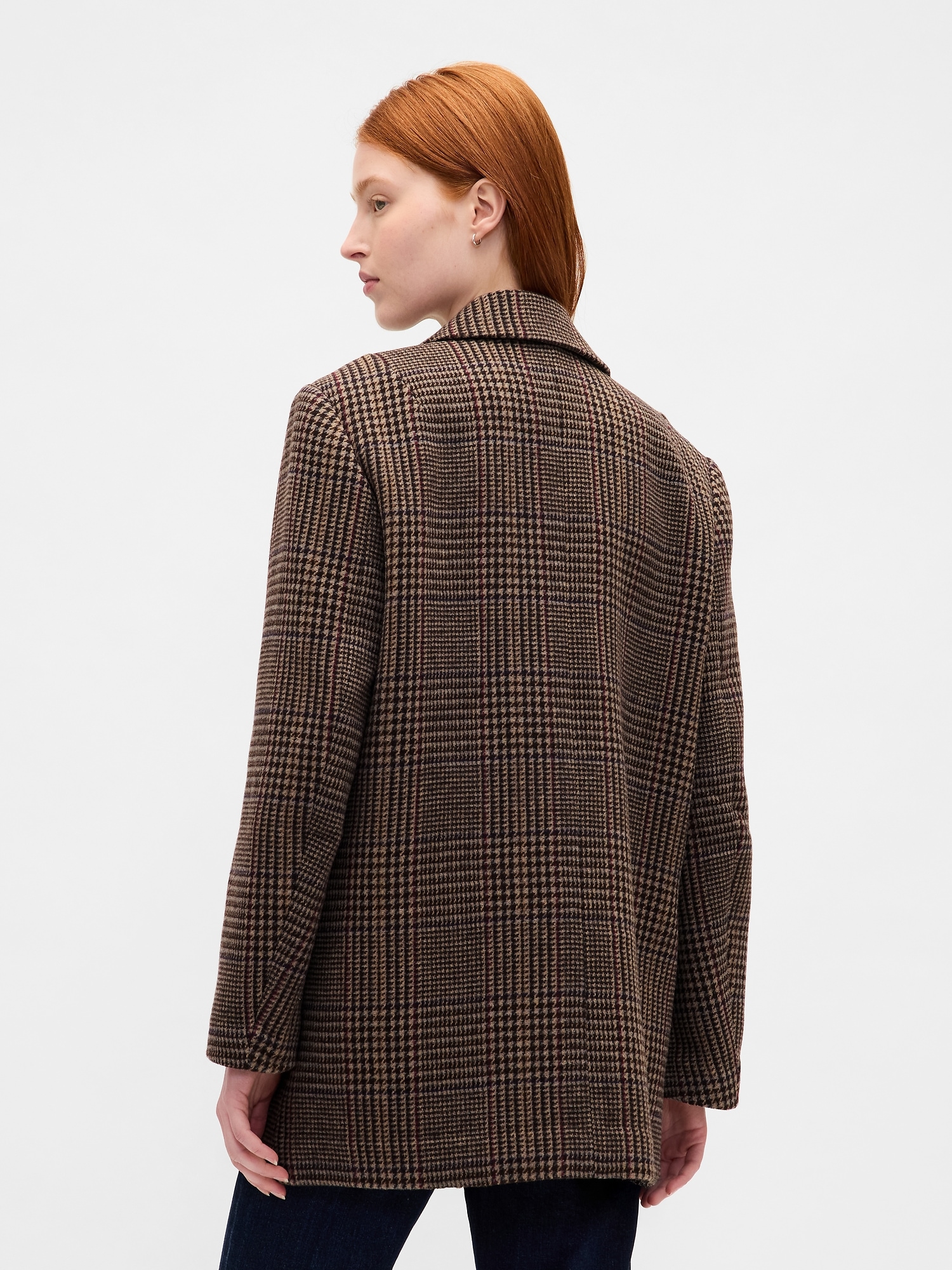 Relaxed Houndstooth Blazer
