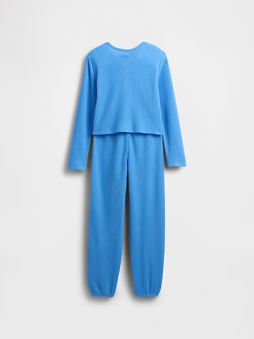 Image number 2 showing, Kids Recycled Waffle PJ Set