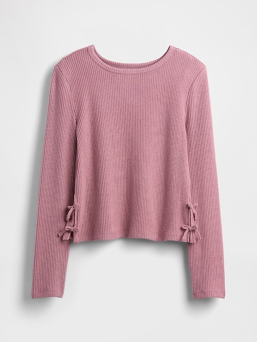Image number 2 showing, Kids Softspun Rib Side-Tie Sweater Top