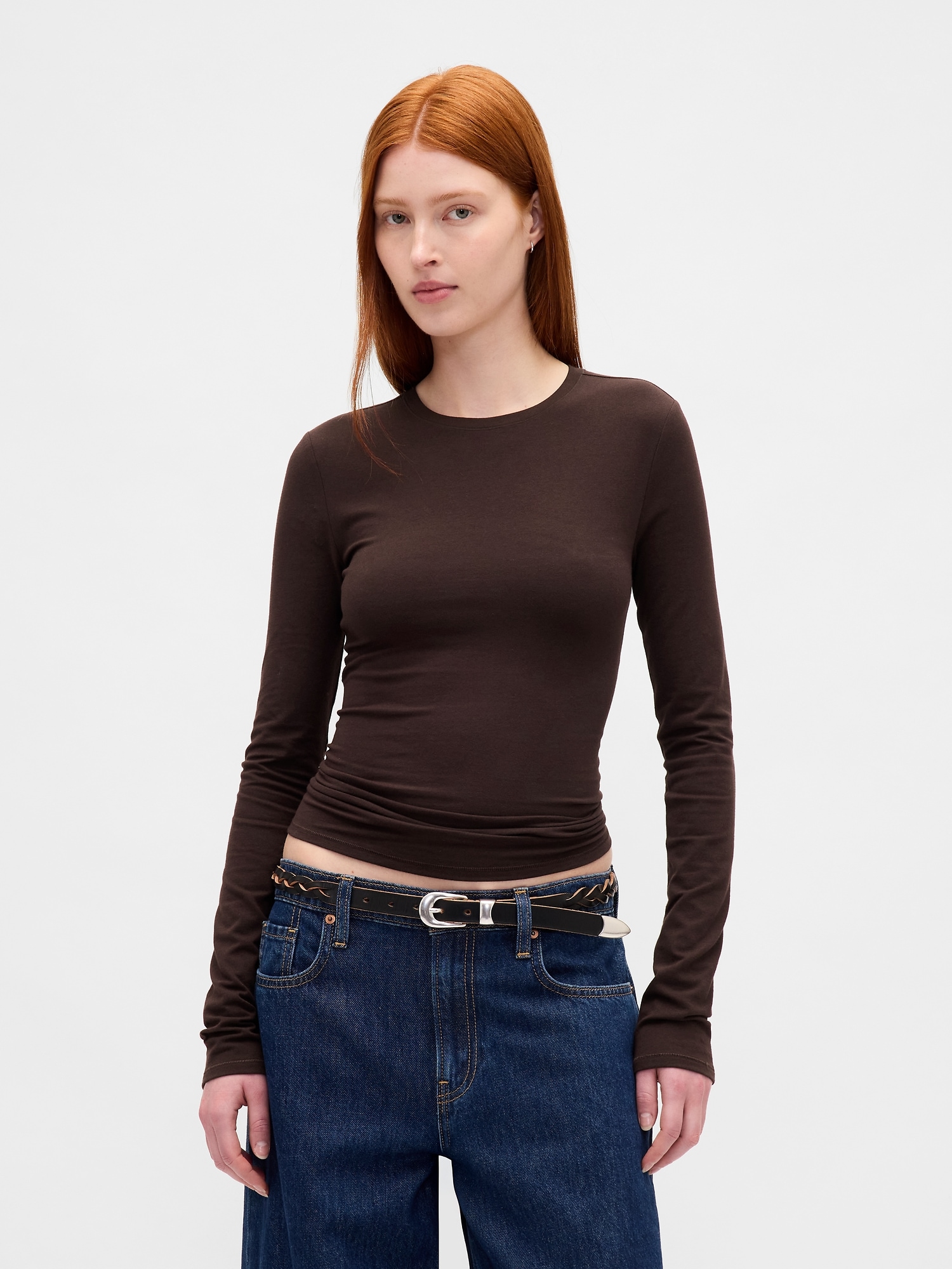 CloseKnit Jersey T-Shirt - Terra Brown