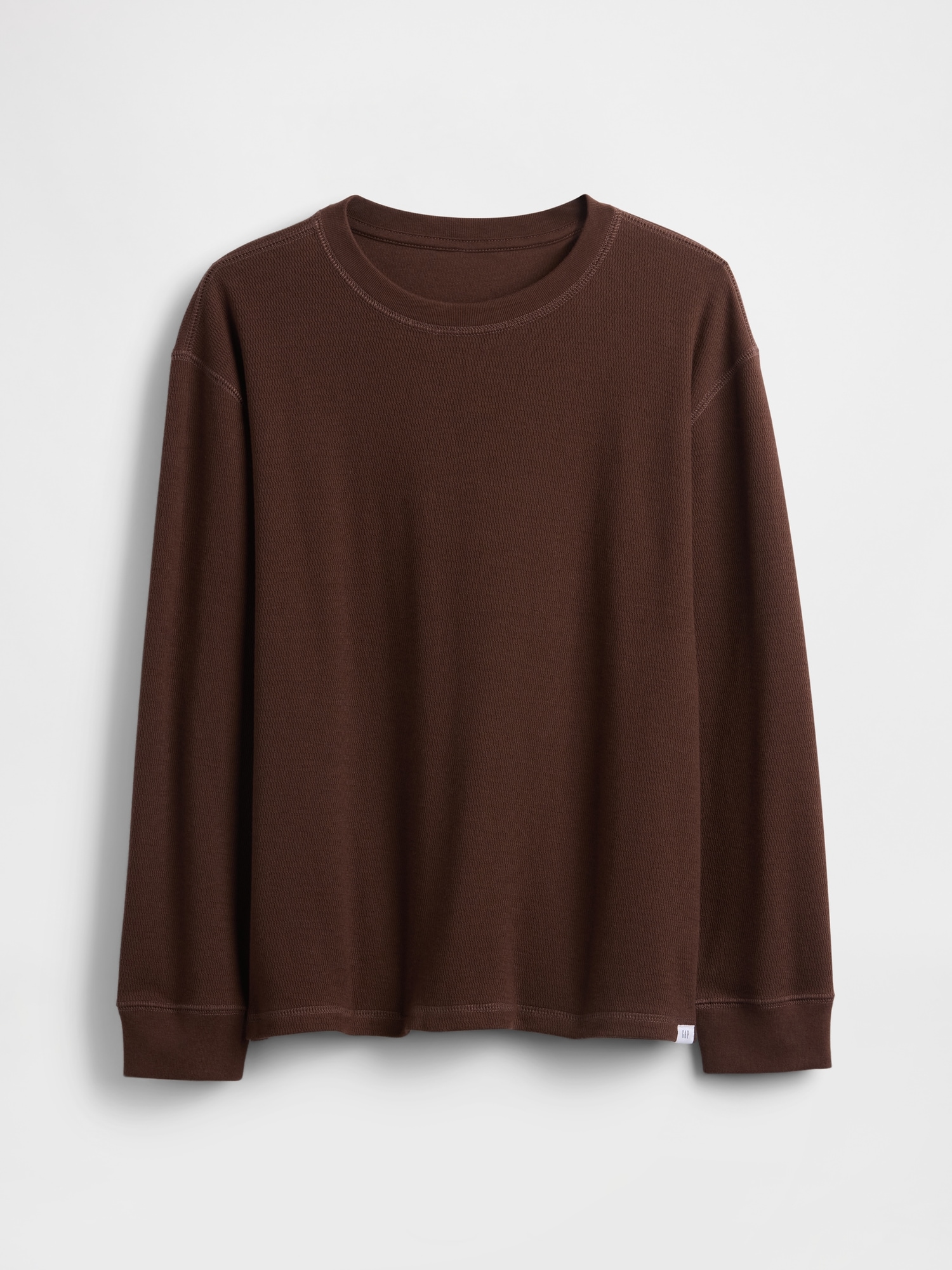 Kids Waffle T-Shirt - Dark Brown
